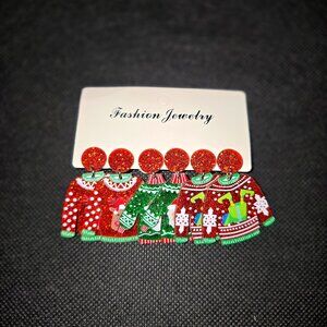 Ugly Christmas Sweater Acrylic Dangle Earrings